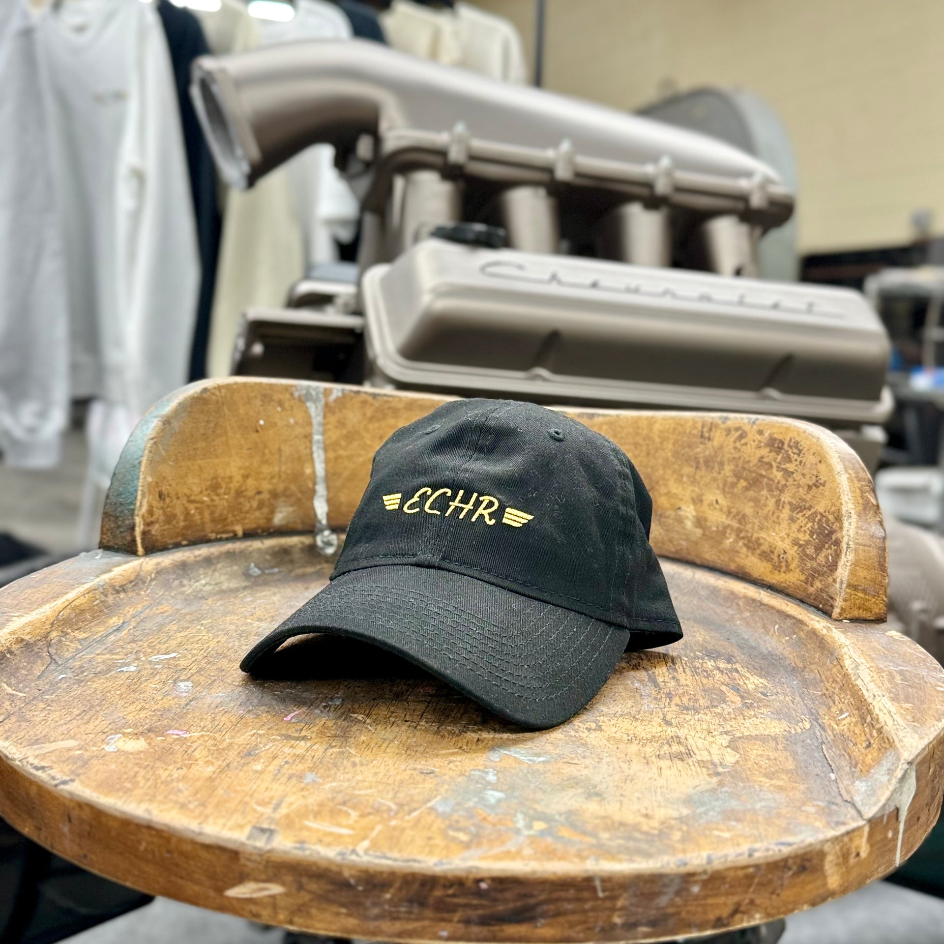 Black and deals gold dad hat